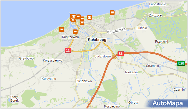 mapa Budzistowo, Budzistowo na mapie Targeo