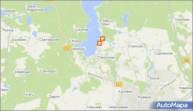 mapa Charzykowy, Charzykowy na mapie Targeo