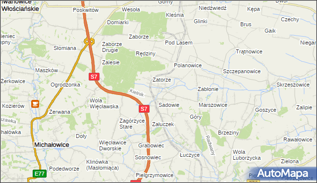 mapa Goszcza, Goszcza na mapie Targeo
