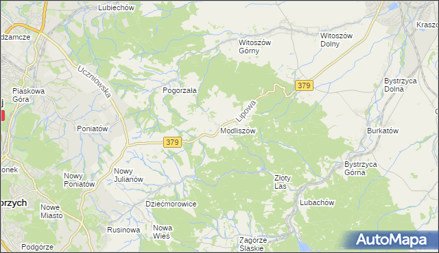 mapa Modliszów, Modliszów na mapie Targeo