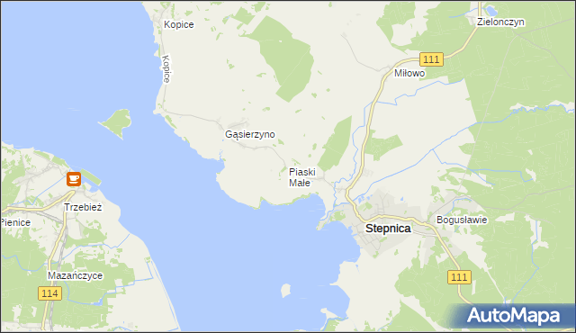 mapa Piaski Małe, Piaski Małe na mapie Targeo