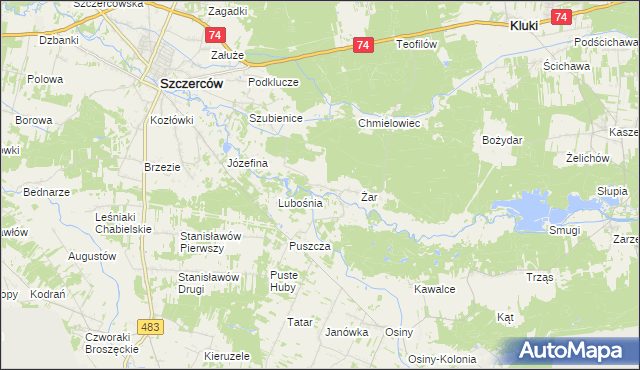 mapa Podżar, Podżar na mapie Targeo