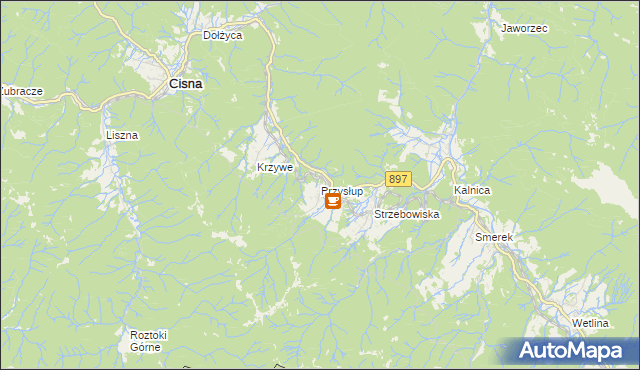 mapa Przysłup, Przysłup na mapie Targeo