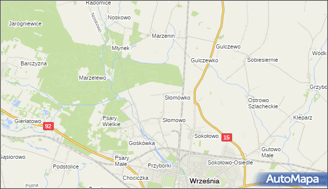 mapa Słomówko, Słomówko na mapie Targeo
