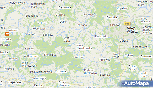 mapa Wola Nieszkowska, Wola Nieszkowska na mapie Targeo