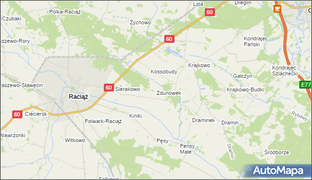 mapa Zdunówek, Zdunówek na mapie Targeo