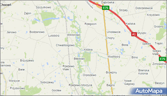 mapa Kłóbka, Kłóbka na mapie Targeo