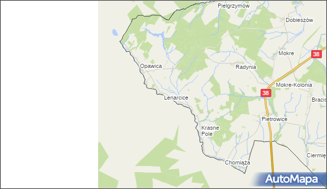 mapa Lenarcice, Lenarcice na mapie Targeo