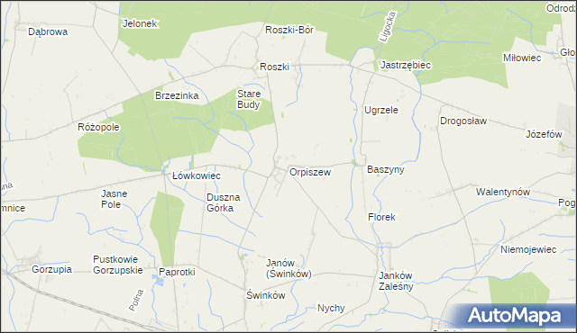 mapa Orpiszew, Orpiszew na mapie Targeo