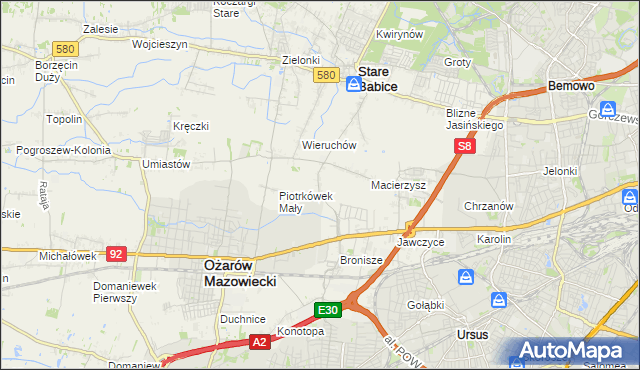 mapa Piotrkówek Duży, Piotrkówek Duży na mapie Targeo