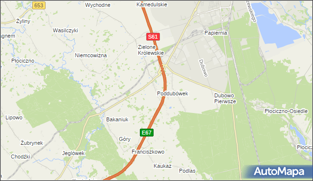 mapa Poddubówek, Poddubówek na mapie Targeo