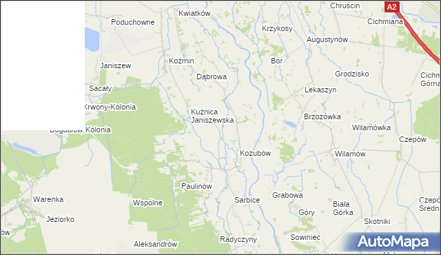 mapa Podłużyce, Podłużyce na mapie Targeo