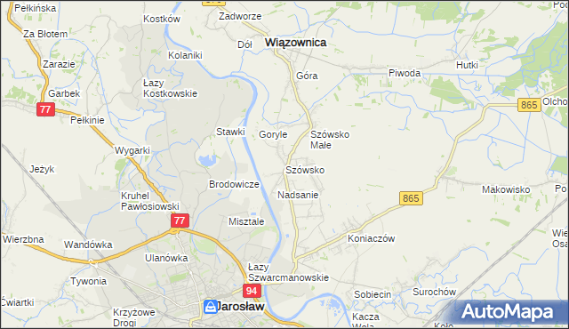 mapa Szówsko, Szówsko na mapie Targeo