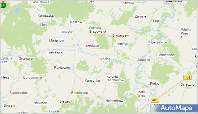 mapa Nieczuj, Nieczuj na mapie Targeo