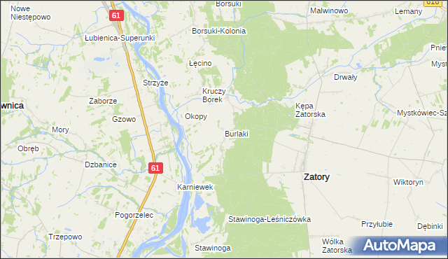 mapa Burlaki, Burlaki na mapie Targeo