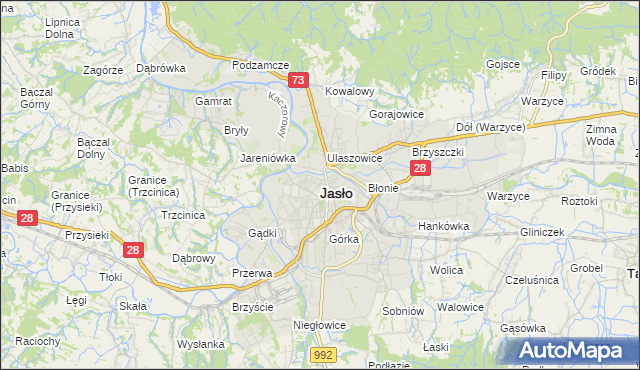 mapa Jasła, Jasło na mapie Targeo