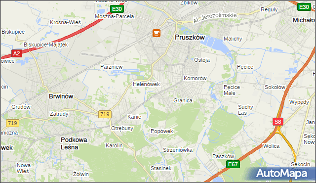 mapa Nowa Wieś gmina Michałowice, Nowa Wieś gmina Michałowice na mapie Targeo