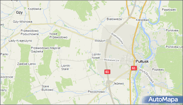 mapa Lipniki Nowe, Lipniki Nowe na mapie Targeo