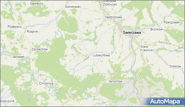 mapa Lubiechowa, Lubiechowa na mapie Targeo