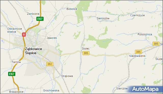 mapa Stolec gmina Ząbkowice Śląskie, Stolec gmina Ząbkowice Śląskie na mapie Targeo