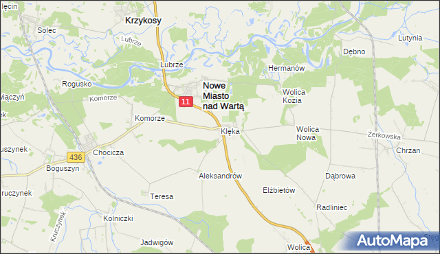 mapa Klęka, Klęka na mapie Targeo