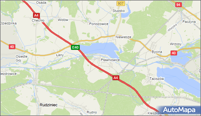 mapa Pławniowice, Pławniowice na mapie Targeo