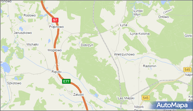 mapa Wietrzychówko, Wietrzychówko na mapie Targeo