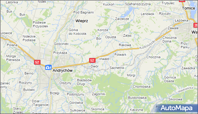 mapa Inwałd, Inwałd na mapie Targeo