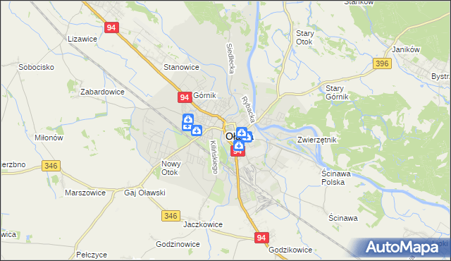 mapa Oława, Oława na mapie Targeo