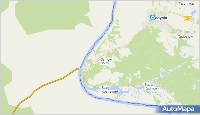 mapa Osinów Dolny, Osinów Dolny na mapie Targeo