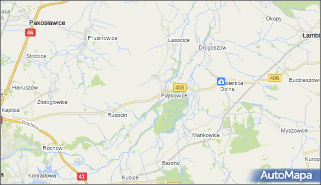 mapa Piątkowice, Piątkowice na mapie Targeo