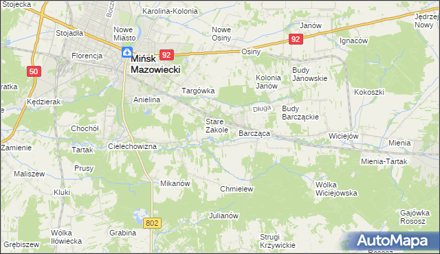 mapa Zakole-Wiktorowo, Zakole-Wiktorowo na mapie Targeo