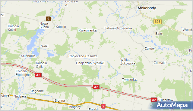 mapa Aleksandrówka gmina Grębków, Aleksandrówka gmina Grębków na mapie Targeo