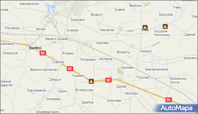 mapa Annetów, Annetów na mapie Targeo