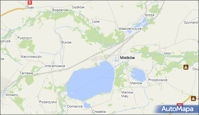 mapa Borzygniew, Borzygniew na mapie Targeo