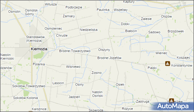 mapa Brodne-Józefów, Brodne-Józefów na mapie Targeo