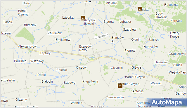 mapa Brzozów Stary, Brzozów Stary na mapie Targeo