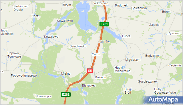 mapa Cotoń, Cotoń na mapie Targeo