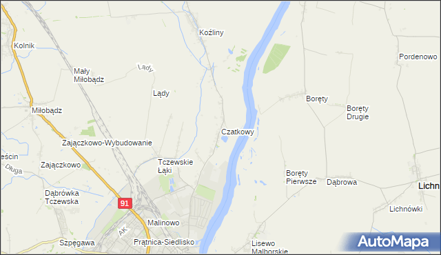 mapa Czatkowy, Czatkowy na mapie Targeo