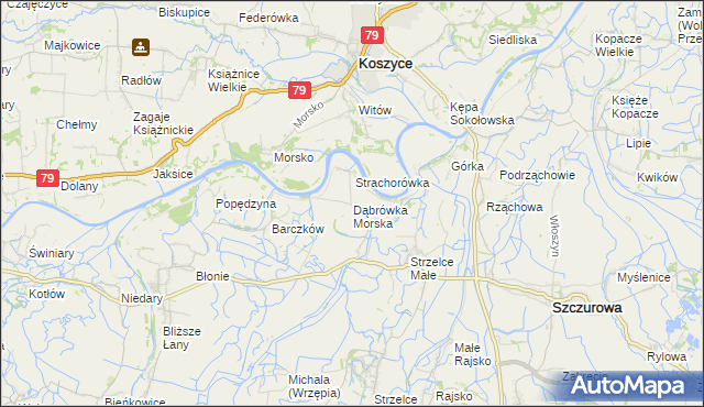 mapa Dąbrówka Morska, Dąbrówka Morska na mapie Targeo