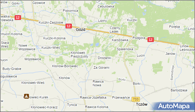 mapa Drożanki, Drożanki na mapie Targeo