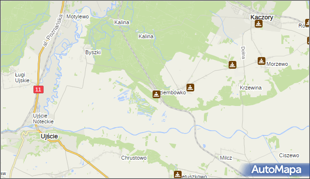 mapa Dziembówko, Dziembówko na mapie Targeo