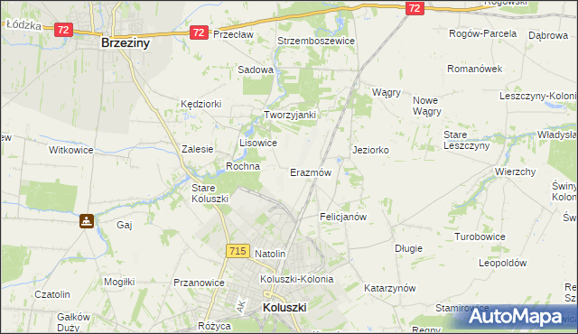 mapa Erazmów, Erazmów na mapie Targeo