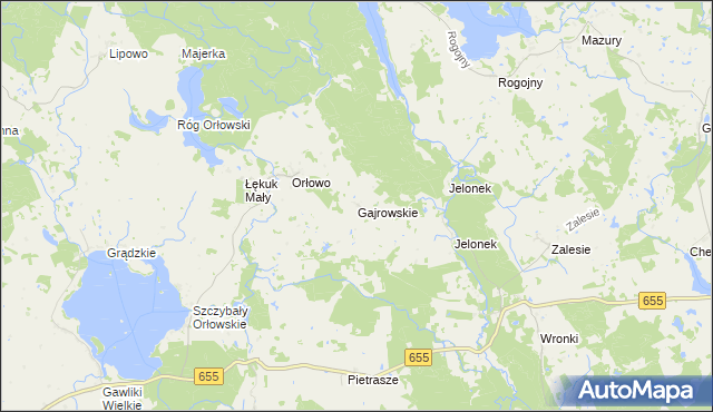 mapa Gajrowskie, Gajrowskie na mapie Targeo