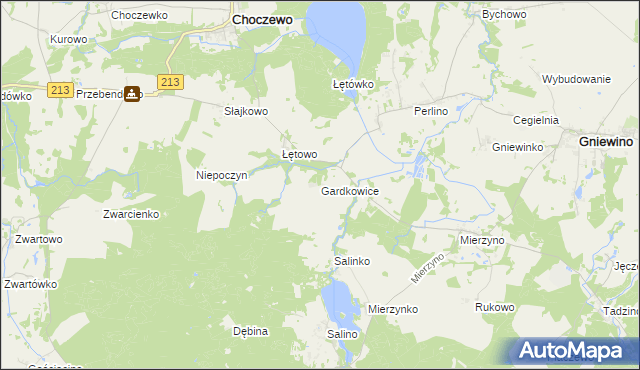 mapa Gardkowice, Gardkowice na mapie Targeo