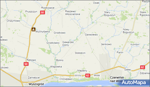 mapa Gawarzec Górny, Gawarzec Górny na mapie Targeo