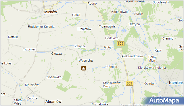 mapa Gołąb-Kolonia, Gołąb-Kolonia na mapie Targeo