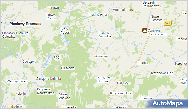 mapa Gołoniwy, Gołoniwy na mapie Targeo