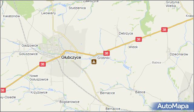 mapa Grobniki, Grobniki na mapie Targeo