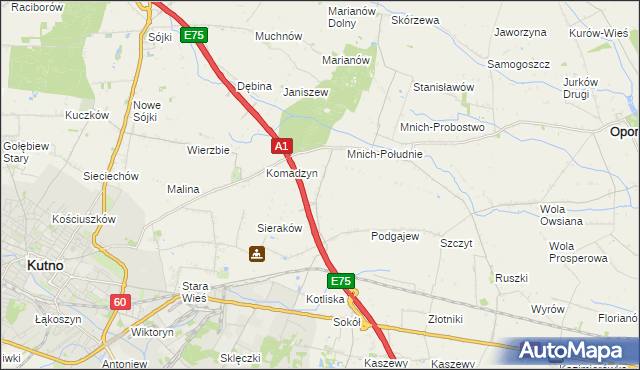 mapa Grotowice gmina Oporów, Grotowice gmina Oporów na mapie Targeo